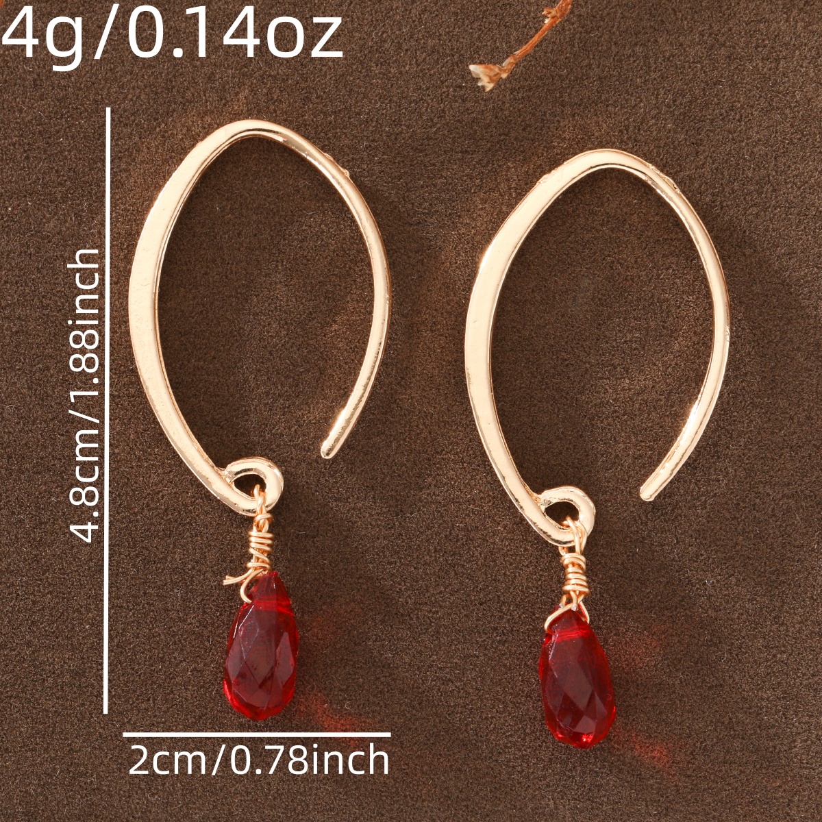 Women's Minimalist Irregular Oval C-Shaped Hand-Wound Wire Drop Earrings
